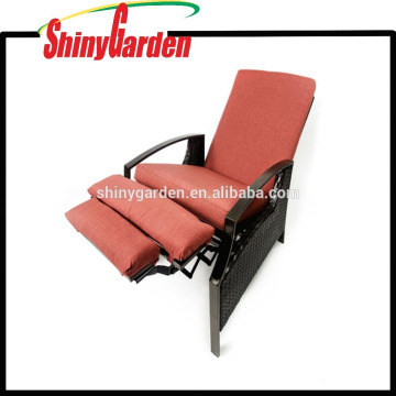 La mejor silla / sofá de descanso ajustables de mimbre al aire libre con el amortiguador, sillón reclinable de mimbre